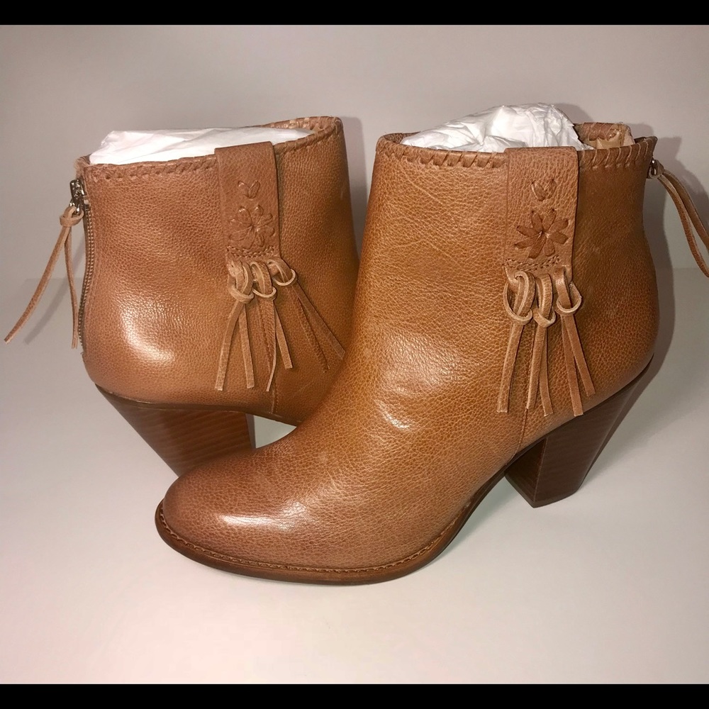 Jack Rogers Greer Bootie Oak Leather Brown